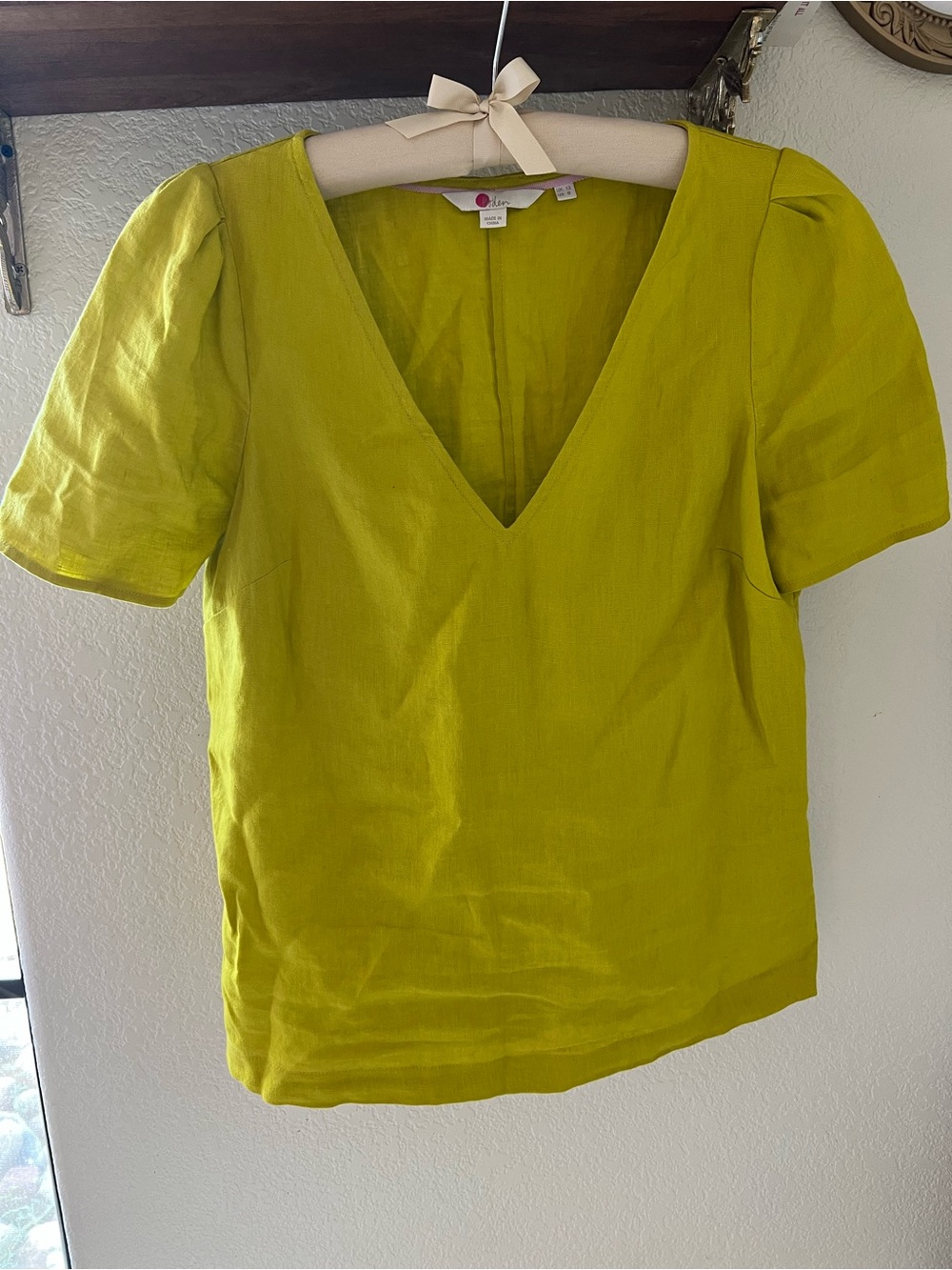 Boden 100% Linen Top Size 8
